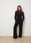 RELAXED RIBBED TROUSER - BLACK