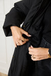 THE FULL LENGTH PUFFER COAT - BLACK