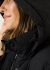 THE FULL LENGTH PUFFER COAT - BLACK