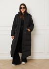 THE FULL LENGTH PUFFER COAT - BLACK