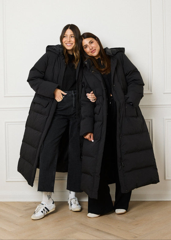 THE FULL LENGTH PUFFER COAT - BLACK