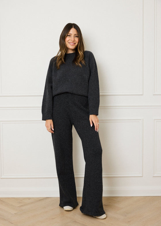 KNIT CREWNECK JUMPER - GREY