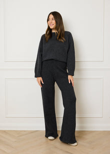  WIDE LEG KNIT JOGGER - GREY