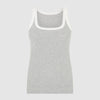 RIBBED TWO WAY VEST - GREY