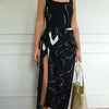 SAMPLE MOVEMENT PRINT SARONG - BLACK / CREAM