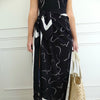 SAMPLE MOVEMENT PRINT SARONG - BLACK / CREAM