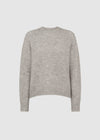BRUSHED CREWNECK JUMPER - MINK