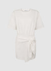 TIE WAIST MINI DRESS - WHITE