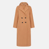 CAMEL COAT WITH DETACHABLE HOODED GILET