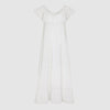 FRILL NECKLINE DRESS - WHITE